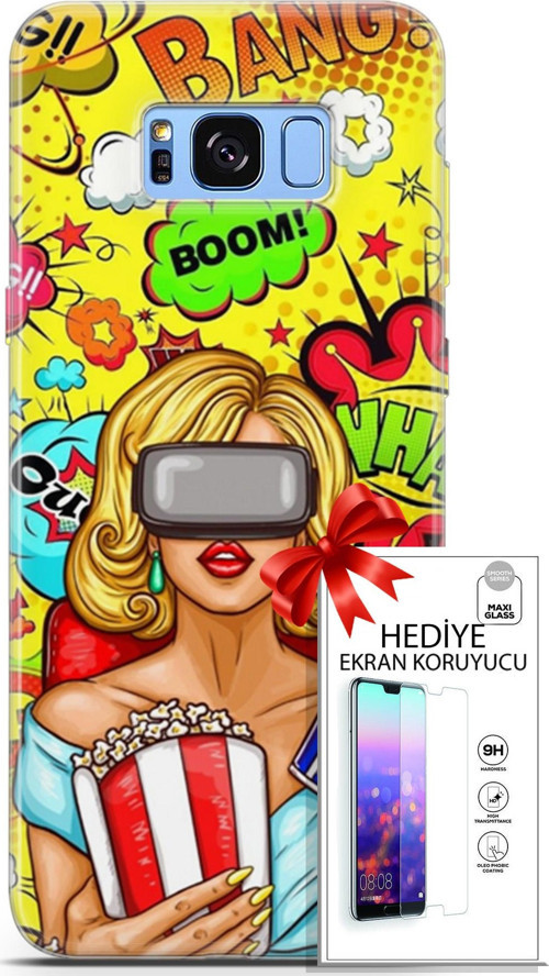 Samsung Galaxy S8 Plus Kılıf Orijinal Seri Bounce 27 Jody King Lazer Kesim Silikon Ekran Koruyucu
