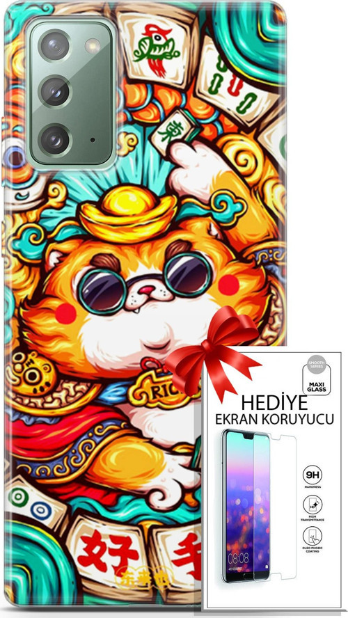 Samsung Galaxy Note 20 Kılıf Orijinal Seri Bounce 18 Skylar Smith Parlak Kılıf + Ekran Koruyucu Full