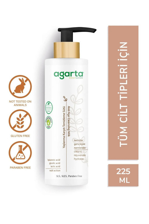 Doğal Yaşlanma Karşıtı Temizleme Sütü 225 Ml/80 Gr