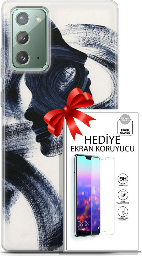 Samsung Galaxy Note 20 Kılıf Orijinal Seri Soul 10 2 Yüzlü Full Hd Kılıf + Ekran Koruyucu