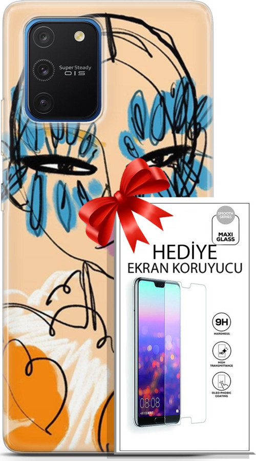 Samsung Galaxy S10 Lite Kılıf Orijinal Seri Soul 24 Uzakdoğulu Darbe Emici Kılıf + Ekran Koruyucu