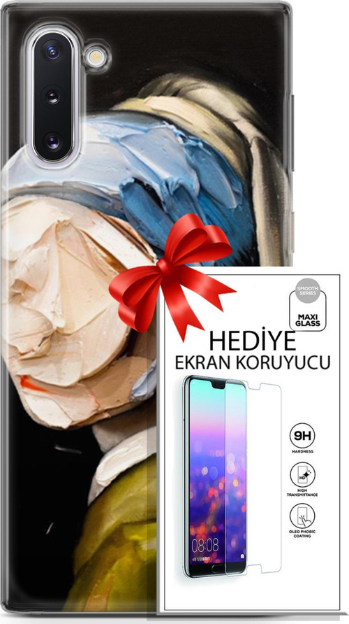 Samsung Galaxy Note 10 Kılıf Orijinal Seri Soul 03 Yüzü Olmayan Kadın Arka Kapak + Ekran Koruyucu