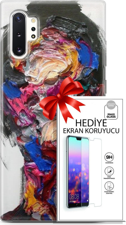 Samsung Galaxy Note 10 Plus Kılıf Orijinal Seri Soul 02 Sanatsal Kapak Ve Ekran Koruyucu