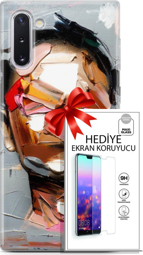 Samsung Galaxy Note 10 Kılıf Orijinal Seri Soul 01 Suratsız Telefon Kılıfı + Ekran Koruyucu