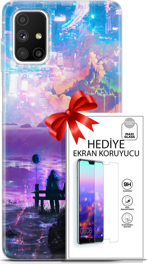 Samsung Galaxy M51 Kılıf Orijinal Seri Neo 25 Spider Man Miles Soyulmayan Kılıf + Ekran Koruyucu Ful