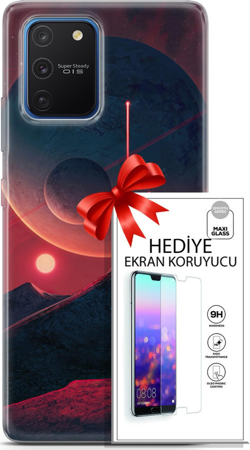 Samsung Galaxy S10 Lite Kılıf Orijinal Seri Neo 19 Iron Man Tam Koruma Kılıf + Ekran Koruyucu