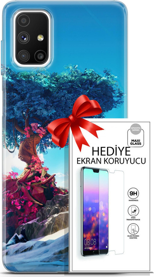 Samsung Galaxy M51 Kılıf Orijinal Seri Neo 04 Spiderman Silikon Kılıf + Ekran Koruyucu Full Koruma