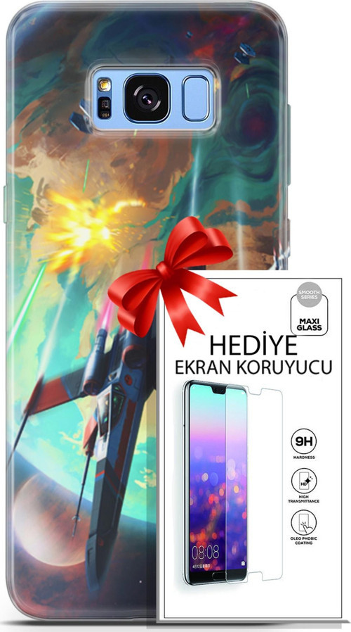 Samsung Galaxy S8 Plus Kılıf Orijinal Seri Neo 17 Harley & Punchline Yumuşak Kılıf + Ekran Koruyucu