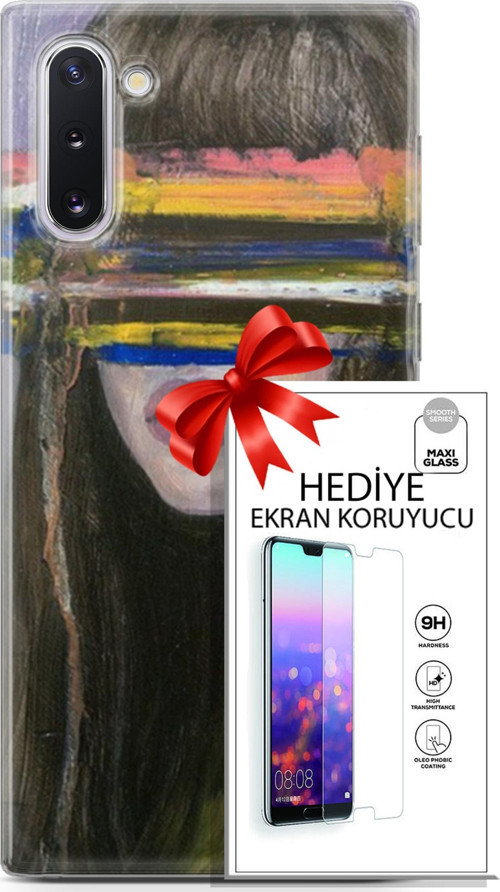Samsung Galaxy Note 10 Kılıf Orijinal Seri Soul 21 Gözü Maskeli Darbe Önleyici Kapak + Ön Ekran Koruyucu