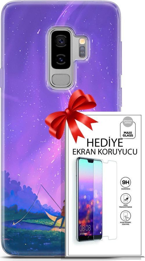 Samsung Galaxy S9 Plus Kılıf Orijinal Seri Neo 15 Clowhunter Kalın Silikon + Ekran Koruyucu