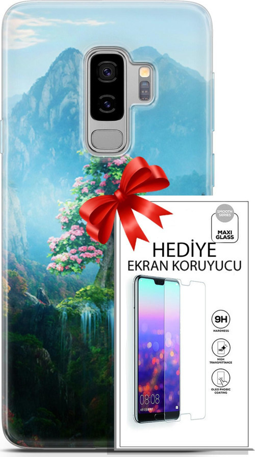 Samsung Galaxy S9 Plus Kılıf Orijinal Seri Neo 29 Red Hood Leke Tutmaz Kapak + Ekran Koruyucu