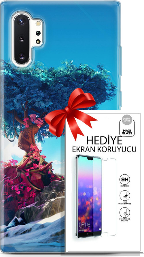 Samsung Galaxy Note 10 Plus Kılıf Orijinal Seri Neo 04 Spiderman Silikon Kılıf + Ekran Koruyucu Full