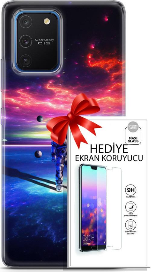 Samsung Galaxy S10 Lite Kılıf Orijinal Seri Neo 22 Kaptan Amerika Kap + Ekran Koruyucu