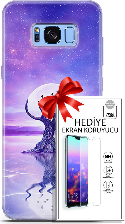 Samsung Galaxy S8 Plus Kılıf Orijinal Seri Neo 30 Carnage Kenarları Şeffaf Kapak Ve Ekran Koruyucu