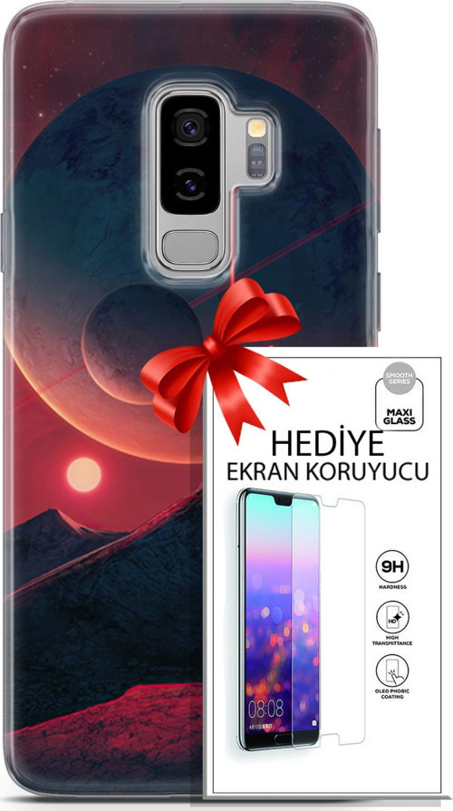 Samsung Galaxy S9 Plus Kılıf Orijinal Seri Neo 19 Iron Man Tam Koruma Kılıf + Ekran Koruyucu