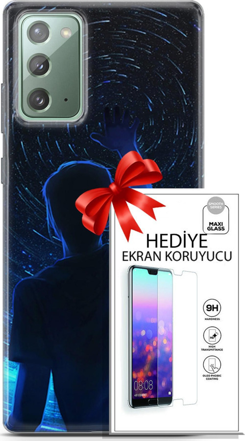 Samsung Galaxy Note 20 Kılıf Orijinal Seri Neo 14 Batman The Joker Cover Kılıf + Ön Ekran Koruyucu