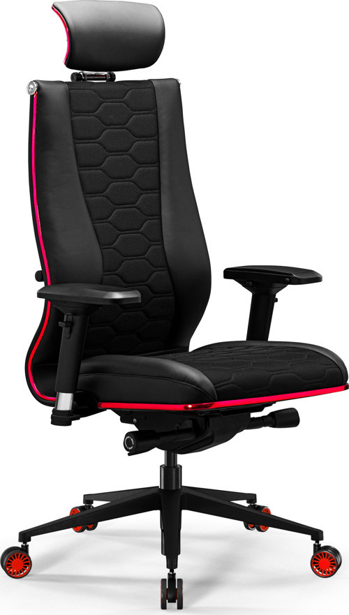 Samurai Red Ergonomik Fileli ve Deri Oyuncu / Ofis Koltuğu - 2E2.3.7.B7 Kırmızı-Siyah