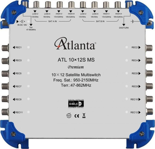 10/12 10x12 Santral Merkezi Sistem Multiswitch ( Sonlu ) + Adaptör