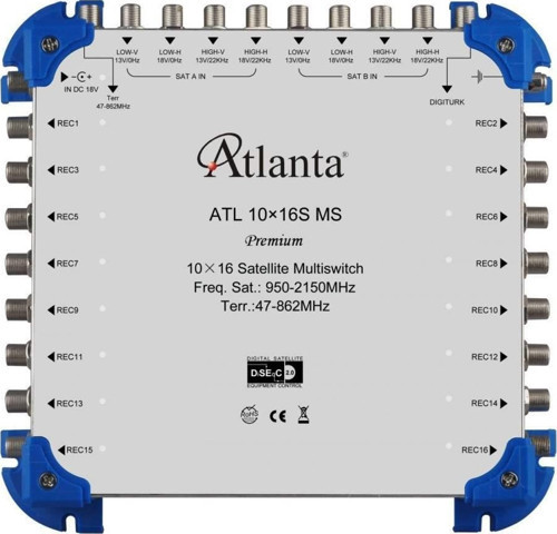 10/16 10x16 Santral Merkezi Sistem Multiswitch ( Sonlu ) + Adaptör