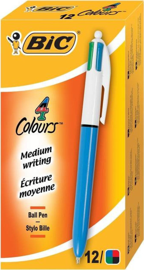 BIC TÜKENMEZ KALEM 4 RENK MEDIUM 12 Lİ 982866