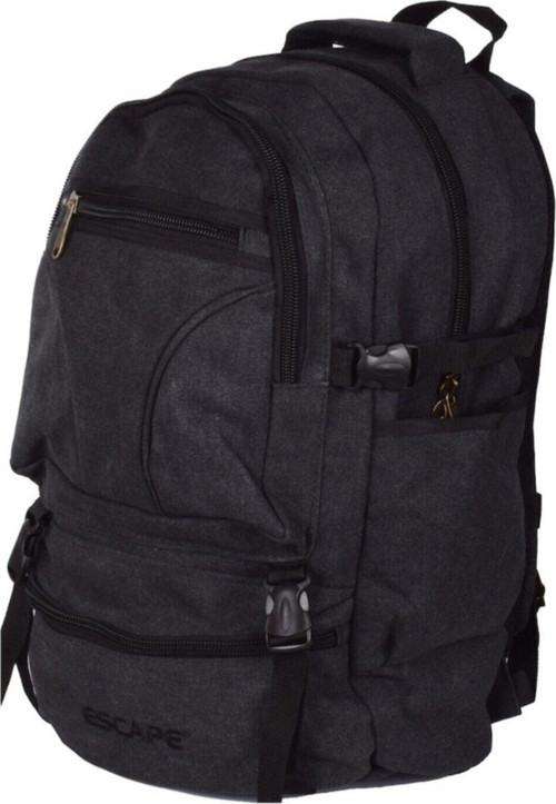 Siyah Dağcı Sırt Çantası Kanvas Kumaş 50Lt 501 Outdoor Çanta