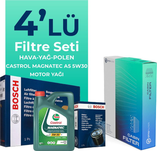 Mitsubishi ASX 1.6 Filtre Bakım Seti Castrol Motor Yağlı (2010-2012) 4 Lü