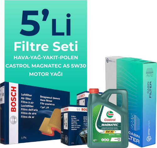 Mercedes E280 Dizel Filtre Bakım Seti Castrol Motor Yağlı (2003-2008) 5 Li