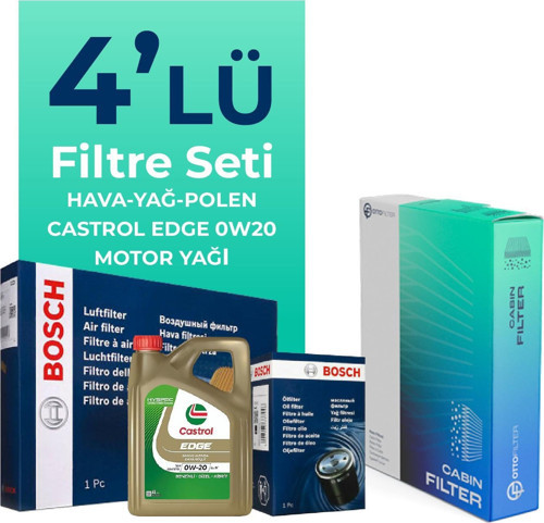 Honda HR-V 1.5 Benzin Filtre Bakım Seti Castrol Motor Yağlı (2015-2021) 4 Lü