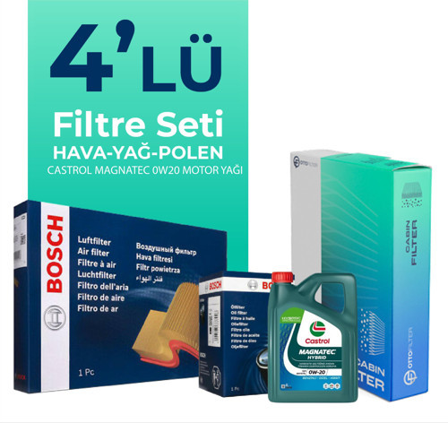 Suzuki Swift 1.3 Filtre Bakım Seti Castrol Motor Yağlı (2005-2010) 4 Lü