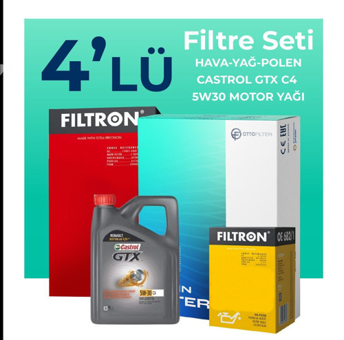 Nissan Juke 1.5 Dizel Filtre Bakım Seti Castrol Motor Yağlı (2014-2019) 4 Lü