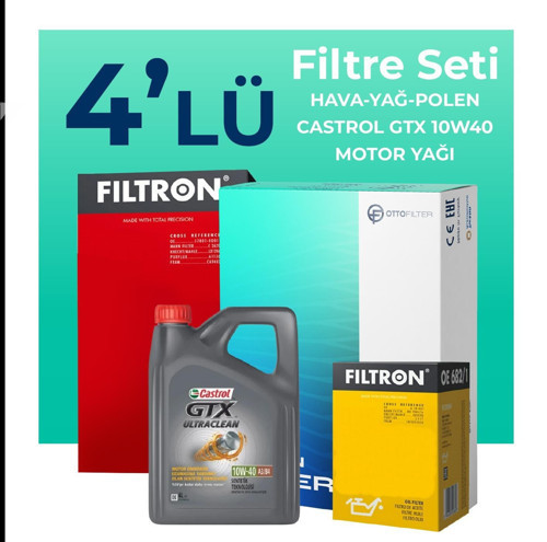 Mitsubishi Colt 1.3 Filtre Bakım Seti Castrol Motor Yağlı (2004-2012) 4 Lü