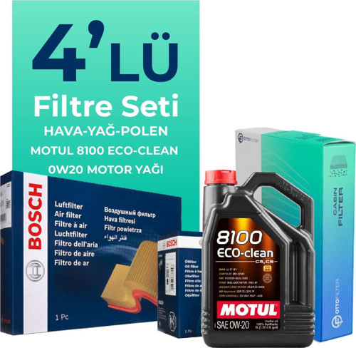 Cupra Formentor 1.5 Benzinli Filtre Bakım Seti Motul Motor Yağlı (2021-2024) 4 Lü