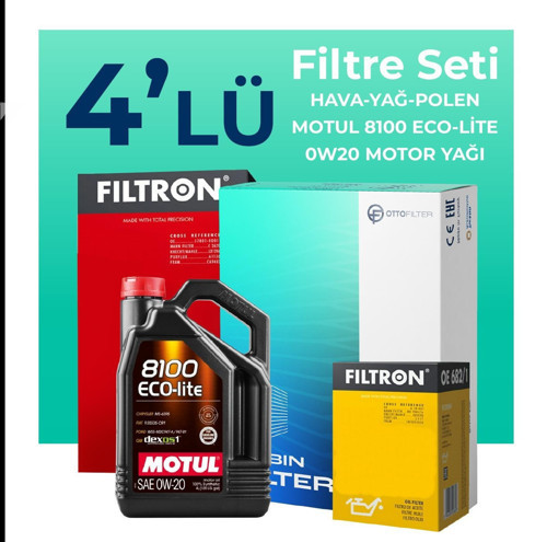 Seat İbiza 1.0 TSi Filtre Bakım Seti Motul Motor Yağlı (2017-2020) 4 Lü