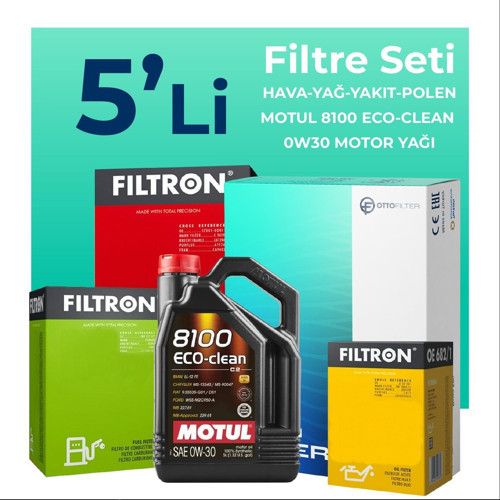 Peugeot 301 1.6 BlueHDi Dizel Filtre Bakım Seti Motul Motor Yağlı (2014-2020) 5 Li