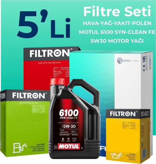 Mercedes E320 Dizel 224 HP Filtre Bakım Seti Motul Motor Yağlı (2005-2008) 5 Li