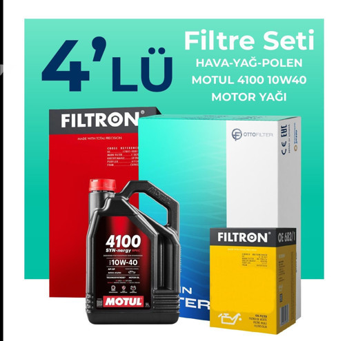 Fiat Siena 1.6 Benzinli Filtre Bakım Seti Motul Motor Yağlı (1998-2006) 4 Lü