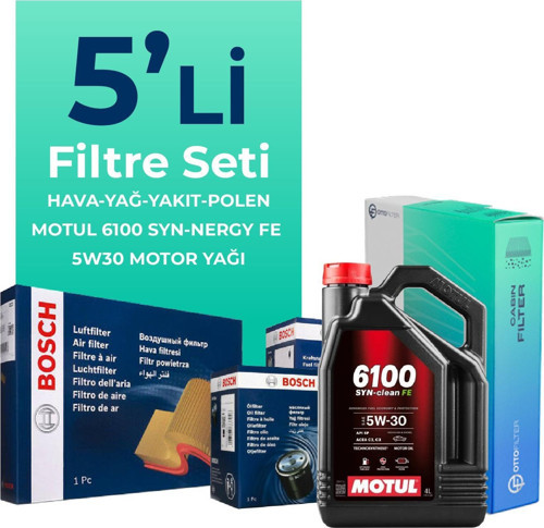 Mitsubishi L200 2.4 Dizel Filtre Bakım Seti Motul Motor Yağlı (2015-2018) 5 Li