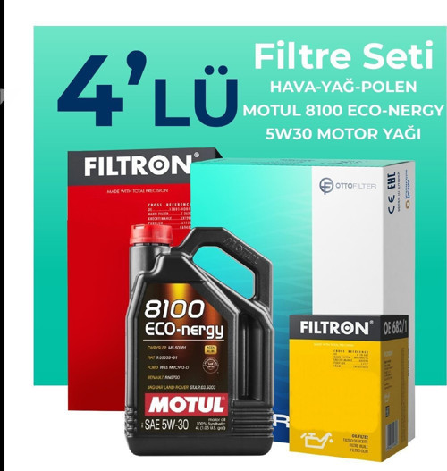 Hyundai i30 1.4 Benzin Filtre Bakım Seti Motul Motor Yağlı (2016-2018) 4 Lü