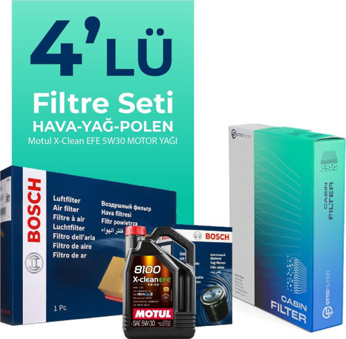 BMW X3 2.0 Dizel Filtre Bakım Seti Motul Motor Yağlı (2004-2008) 4 Lü