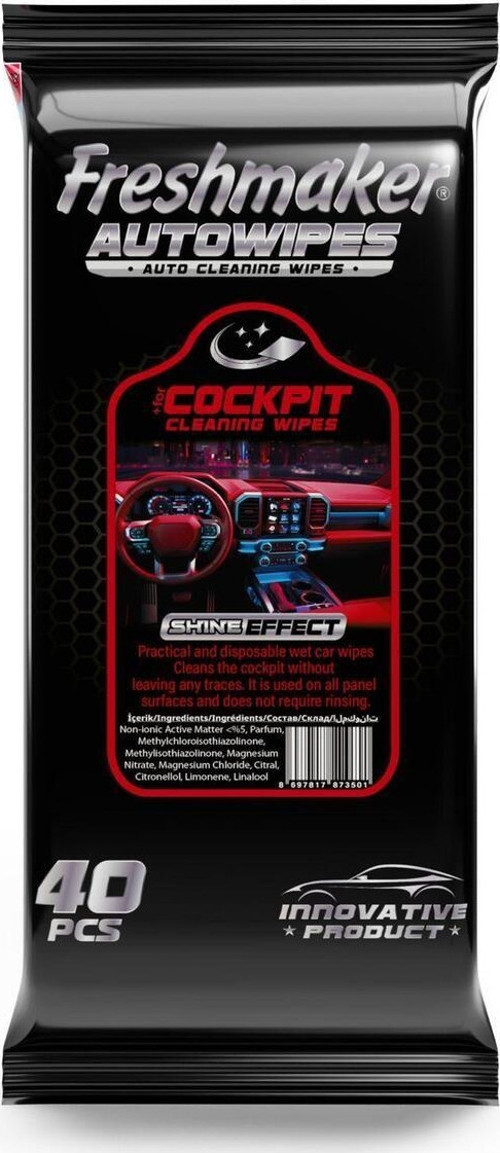 Oto Kokpit Islak Havlu 40 Yaprak X 24 Adet