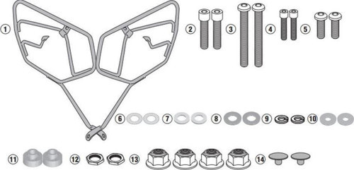 TE1173 Honda Cb 650 R (19-20) Yan Kumaş Çanta Taşıyıcı