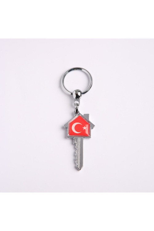 Türk Bayrağı Temalı Anahtar Tasarımlı Anahtarlık