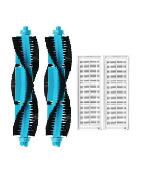 Viomi V3 Uyumlu 2 ADET MAVİ ANA FIRÇA 2 ADET FİLTRE