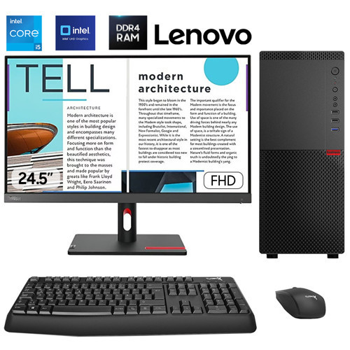 Tx6229 i5 14400 16GB DDR4 1TB NVMe 24.5 inç FHD Lenovo Kurumsal Masaüstü Ofis Hazır Sistem