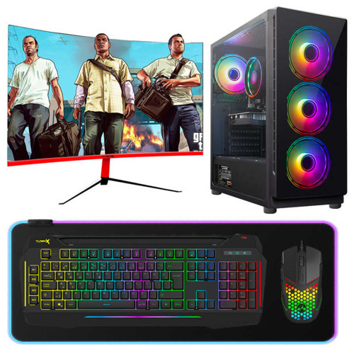 Tx3976 i7 4770 16GB Ram 512GB NVMe 4GB GTX750Ti GDDR5 27 inç Curved RGB Sistem Oyun Hazır Sis
