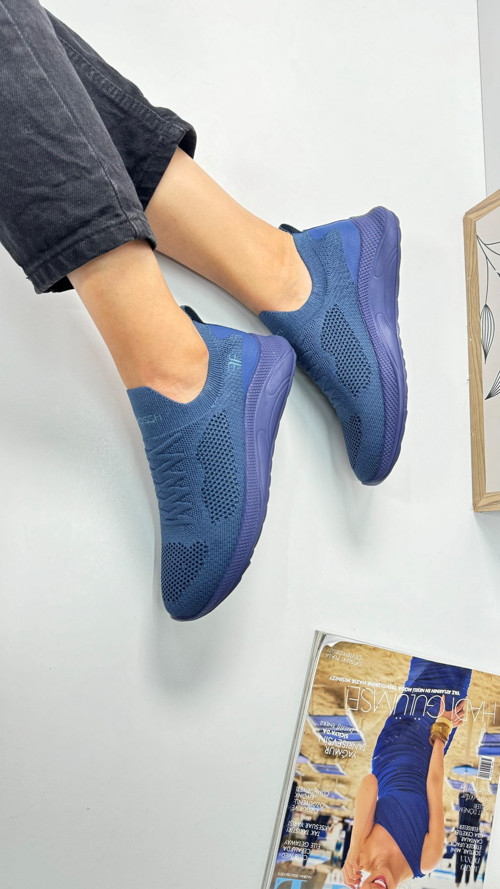 Allyup Günlük Unisex Sneaker Slip-On Nefes Alabilen Hafif Yürüyüş Bağcıksız Esnek Spor Ayakkabı 041F