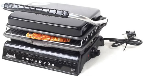 Ultra Plus Organik Demir Döküm Izgara& Tost Makinası Siyah Izgara Aparatlı,Fırçalı,Yağdanlık
