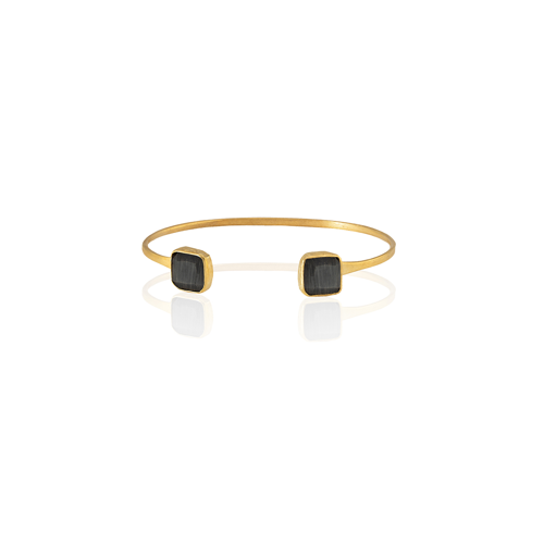Kadir Jewellery 22 Ayar Altın Kaplama El İşçiliği Zirkon Taşlı Kadın Charm Bileklik