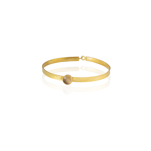 Kadir Jewellery 22 Ayar Altın Kaplama El İşçiliği Zirkon Taşlı Kadın Kelepçe Bilezik