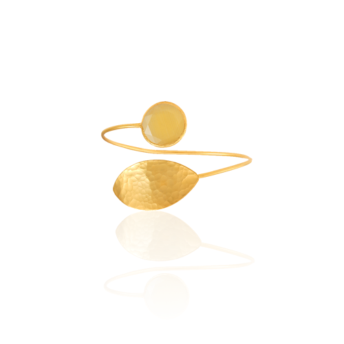 Kadir Jewellery 22 Ayar Altın Kaplama Zirkon Taşlı Ayarlanabilir Trend Bilezik